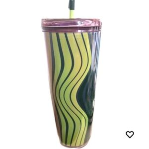 Brand New Starbucks 2025 Wavy Green Purple  Hot & Cold Cup Venti Tumbler 24oz